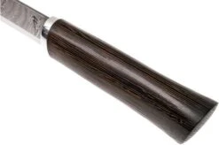 Autine Damascus Bushcraft, Wengé, Damask, Brown RH Sheath, Bushcraft Knife -Knife Sale Shop AT BUS WNG DAM 05 autine at bus wng dam 05