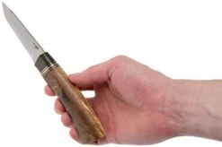 Autine Puukko, Stainless Damascus, Brown RH Sheath 13 Autine Puukko, Stainless Damascus, Brown RH Sheath -Knife Sale Shop AT PUUKO DAM 06 autine