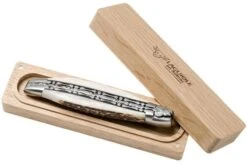 Laguiole En Aubrac 12cm Double Plates, Stag Horn Hand-filed, L0712BCI/FSB1 -Knife Sale Shop AUL0712BCI FSB1 09 laguiole en aubrac