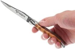 Laguiole En Aubrac 12cm Double Plates, Olive Burl Hand-filed, L0712LLI-FSJ1 -Knife Sale Shop AUL0712LLI FSJ1 07 laguiole en aubrac aul0712lli fsj1 07