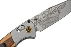 Benchmade Mini Crooked River Bull Elk Limited Edition Artist Series 15085-2201, Hunting Pocket Knife, Casey Underwood Design -Knife Sale Shop BE15085 2201 05 benchmade