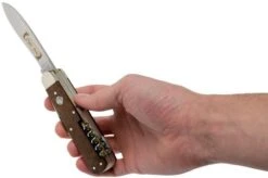 Böker Jagdmesser Quadro Jäger Gold 110646 Hunting Knife With Leather Sheath -Knife Sale Shop BO110646 08 boker