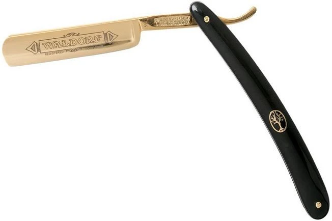 Böker Manufaktur Waldorf 24 Karat Gold 5/8" Straight Razor 140321 1 Böker Manufaktur Waldorf 24 Karat Gold 5/8" Straight Razor 140321