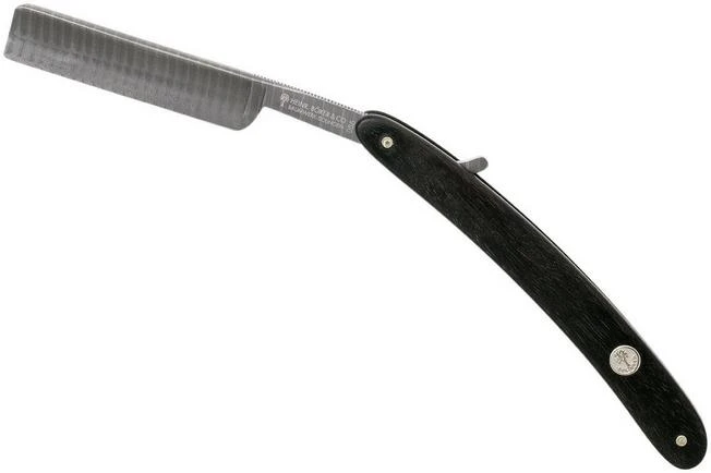 Böker Manufaktur Ebony Damascus Limited Edition Straight Razor 140409DAM 1 Böker Manufaktur Ebony Damascus Limited Edition Straight Razor 140409DAM