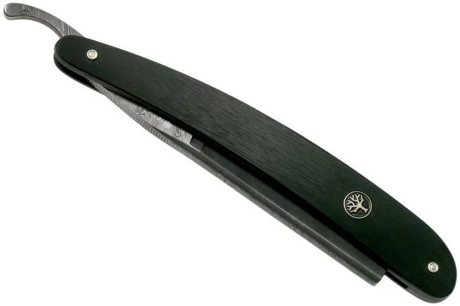 Böker Manufaktur Ebony Damascus Straight Razor 140609DAM 6 Böker Manufaktur Ebony Damascus Straight Razor 140609DAM - Image 6