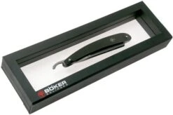 Böker Manufaktur Ebony Damascus Straight Razor 140609DAM 13 Böker Manufaktur Ebony Damascus Straight Razor 140609DAM -Knife Sale Shop BO140609DAM 07 boker