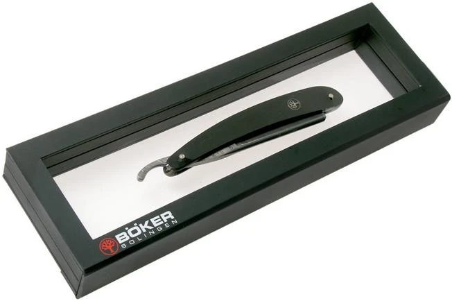 Böker Manufaktur Ebony Damascus Straight Razor 140609DAM 7 Böker Manufaktur Ebony Damascus Straight Razor 140609DAM - Image 7