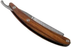 Böker Manufaktur Master Cutter Damascus, Desert Ironwood 140800DAM Straight Razor -Knife Sale Shop BO140800DAM 04 boker