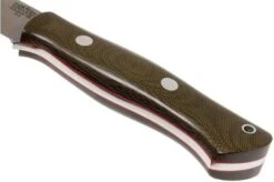 Bark River Aurora A2, Green Canvas Micarta, Red Liners -Knife Sale Shop BRK06 140GRCRL 04 bark river brk06 140grcrl 04