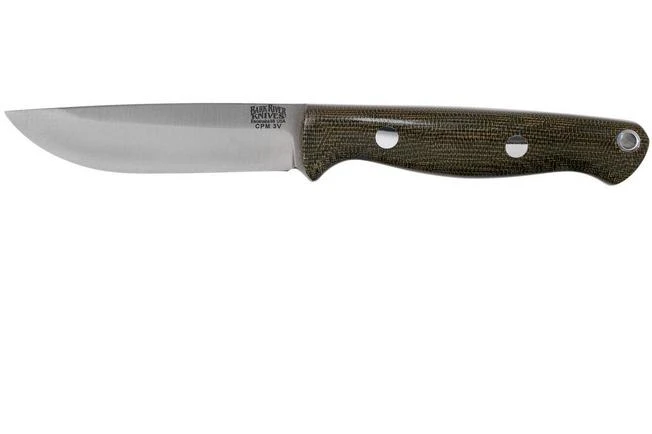 Bark River Bravo EDC CPM 3V Rampless, Green Canvas Micarta Bushcraft Knife 1 Bark River Bravo EDC CPM 3V Rampless, Green Canvas Micarta Bushcraft Knife