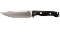 Bark River Bravo Vortex A2 Jimped, Black Canvas Micarta, Brown Sheath