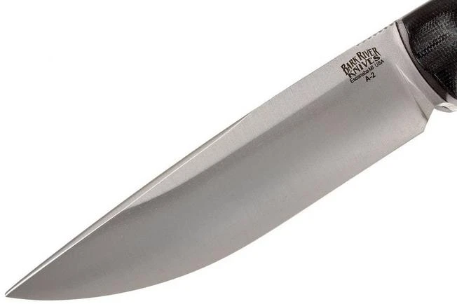 Bark River Bravo Vortex A2 Jimped, Black Canvas Micarta, Brown Sheath 3 Bark River Bravo Vortex A2 Jimped, Black Canvas Micarta, Brown Sheath - Image 3