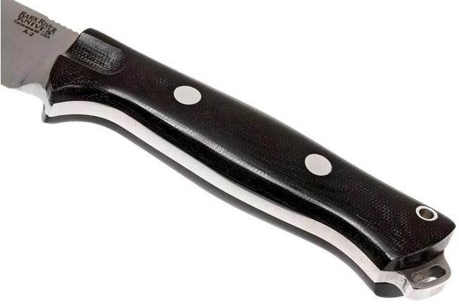 Bark River Bravo Vortex A2 Jimped, Black Canvas Micarta, Brown Sheath 4 Bark River Bravo Vortex A2 Jimped, Black Canvas Micarta, Brown Sheath - Image 4