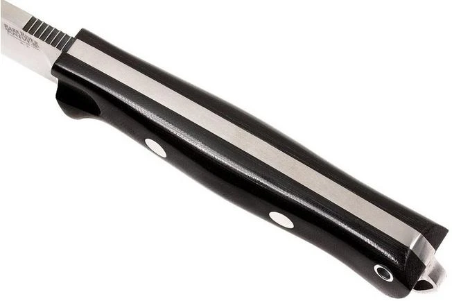 Bark River Bravo Vortex A2 Jimped, Black Canvas Micarta, Brown Sheath 5 Bark River Bravo Vortex A2 Jimped, Black Canvas Micarta, Brown Sheath - Image 5