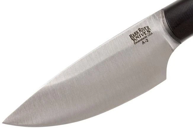 Bark River Kalahari Bushman A2, Black Canvas Micarta, Brown Sheath 3 Bark River Kalahari Bushman A2, Black Canvas Micarta, Brown Sheath - Image 3