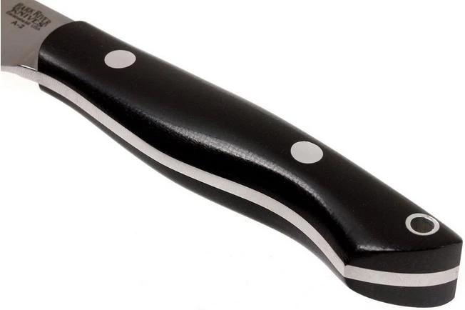 Bark River Kalahari Bushman A2, Black Canvas Micarta, Brown Sheath 4 Bark River Kalahari Bushman A2, Black Canvas Micarta, Brown Sheath - Image 4