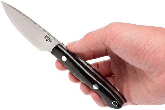 Bark River Kalahari Bushman A2, Black Canvas Micarta, Brown Sheath 6 Bark River Kalahari Bushman A2, Black Canvas Micarta, Brown Sheath - Image 6