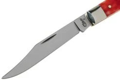 Case Slimline Trapper Dark Red Bone, Standard Jig, 06982, 61048 CV Pocket Knife -Knife Sale Shop CE06982 03 case