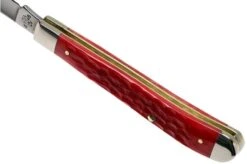 Case Slimline Trapper Dark Red Bone, Standard Jig, 06982, 61048 CV Pocket Knife -Knife Sale Shop CE06982 05 case