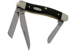 Case Medium Stockman Rough Black Synthetic, 18222, 6318 SS Pocket Knife