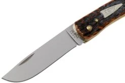 Case Sod Buster Jr Brown Bone, Peach Seed Jig, 42653, 6137 SS Pocket Knife -Knife Sale Shop CE42653 03 case