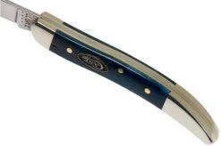 Case Small Texas Toothpick Mediterranean Blue Bone, Smooth, 52804, 610096 SS Pocket Knife -Knife Sale Shop CE52804 06 case