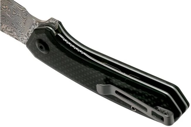 Civivi Mini Mastodon C2011DS-1 Damascus, Carbon Fibre & Black G10 Pocket Knife 5 Civivi Mini Mastodon C2011DS-1 Damascus, Carbon Fibre & Black G10 Pocket Knife - Image 5