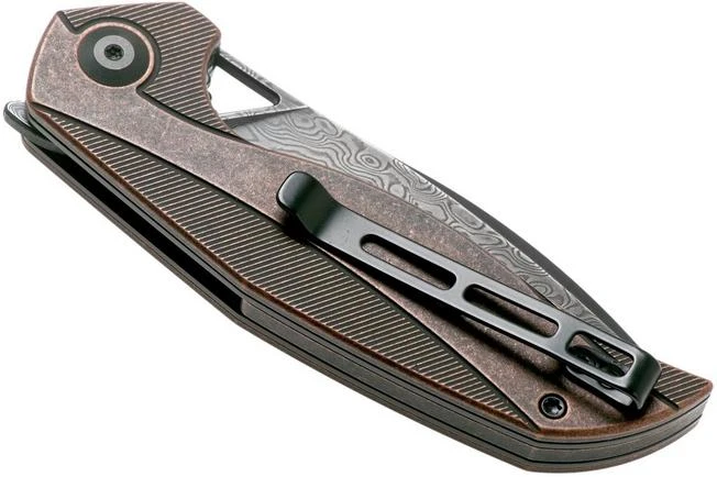 Civivi Anthropos C903DS-3 Damascus, Copper Pocket Knife, Elijah Isham Design 4 Civivi Anthropos C903DS-3 Damascus, Copper Pocket Knife, Elijah Isham Design - Image 4