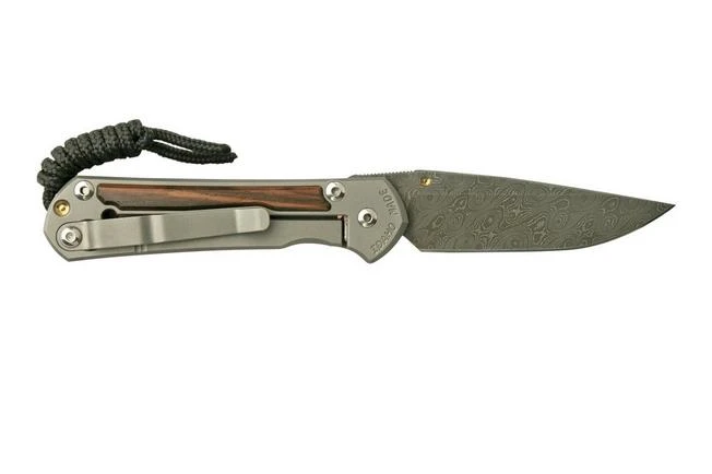 Chris Reeve Small Sebenza 31 Inlay Macassar Ebony Damascus Raindrop Drop Point 2 Chris Reeve Small Sebenza 31 Inlay Macassar Ebony Damascus Raindrop Drop Point - Image 2