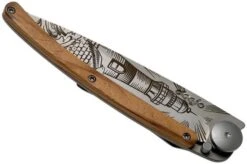 Deejo Tattoo 37g, Olive, Lighthouse 1CB000060 Pocket Knife -Knife Sale Shop DJ1CB000060 04 deejo