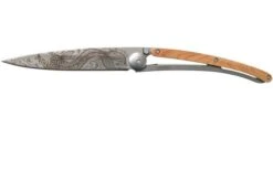 Deejo Tattoo 37g, Juniper Wood, Fish 1CB015 Pocket Knife
