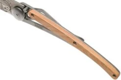 Deejo Tattoo 37g, Juniper Wood, Fish 1CB015 Pocket Knife -Knife Sale Shop DJ1CB015 07 deejo