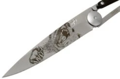 Deejo Tattoo 37g, Ebony Wood, Grizzly 1CB040 Pocket Knife -Knife Sale Shop DJ1CB040 03 deejo