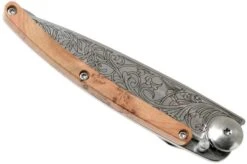 Deejo Tattoo 27g, Juniper Wood, Art Nouveau 9AB023 Pocket Knife -Knife Sale Shop DJ9AB023 04 deejo
