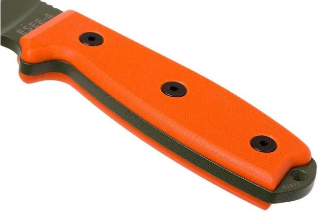 ESEE Model 4 OD Blade, Orange Handle 4P-OD With Sheath + Clip 4 ESEE Model 4 OD Blade, Orange Handle 4P-OD With Sheath + Clip - Image 4