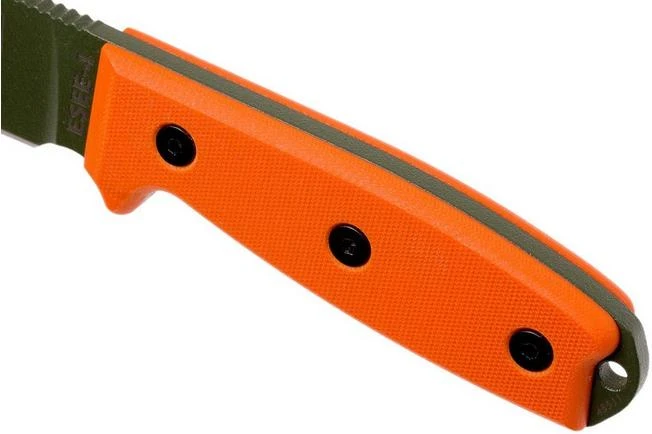 ESEE Model 4 OD Blade, Orange Handle 4P-OD With Sheath + Clip 5 ESEE Model 4 OD Blade, Orange Handle 4P-OD With Sheath + Clip - Image 5