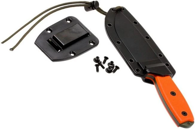 ESEE Model 4 OD Blade, Orange Handle 4P-OD With Sheath + Clip 7 ESEE Model 4 OD Blade, Orange Handle 4P-OD With Sheath + Clip - Image 7