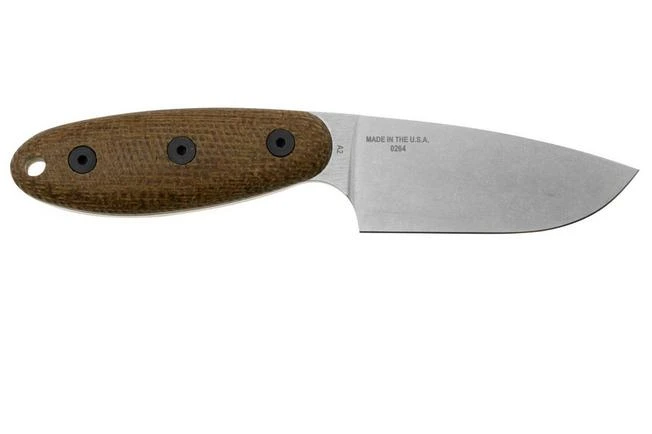 ESEE Sencillo ESEE-SENCILLO-A2, A2 Droppoint, 3D Burlap Mircarta Handle, Fixed Knife 2 ESEE Sencillo ESEE-SENCILLO-A2, A2 Droppoint, 3D Burlap Mircarta Handle, Fixed Knife - Image 2