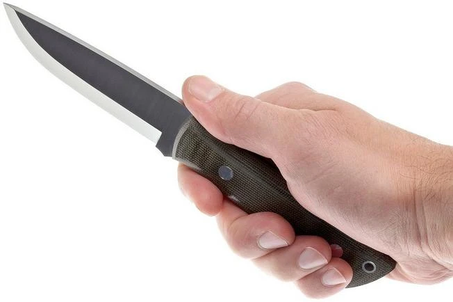 Brisa Trapper 95 - N690Co Scandi - Green Canvas Micarta - 2017 6 Brisa Trapper 95 - N690Co Scandi - Green Canvas Micarta - 2017 - Image 6