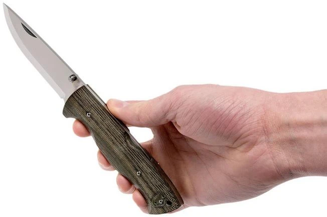 Brisa Borka 90 - N690 Scandi - Green Micarta-2850 8 Brisa Borka 90 - N690 Scandi - Green Micarta-2850 - Image 8