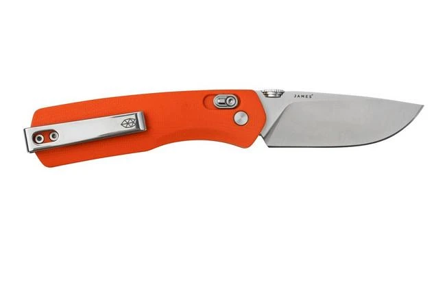 The James Brand The Carter Orange G10 + Stainless Straight, JAKN108188-00 Pocket Knife 2 The James Brand The Carter Orange G10 + Stainless Straight, JAKN108188-00 Pocket Knife - Image 2