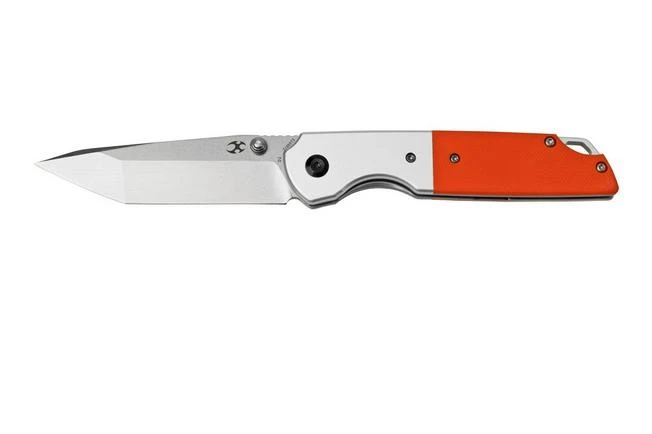 Kansept Warrior T1005T3 Stonewashed Tanto, Orange G10 Pocket Knife, Kim Ning Design 1 Kansept Warrior T1005T3 Stonewashed Tanto, Orange G10 Pocket Knife, Kim Ning Design