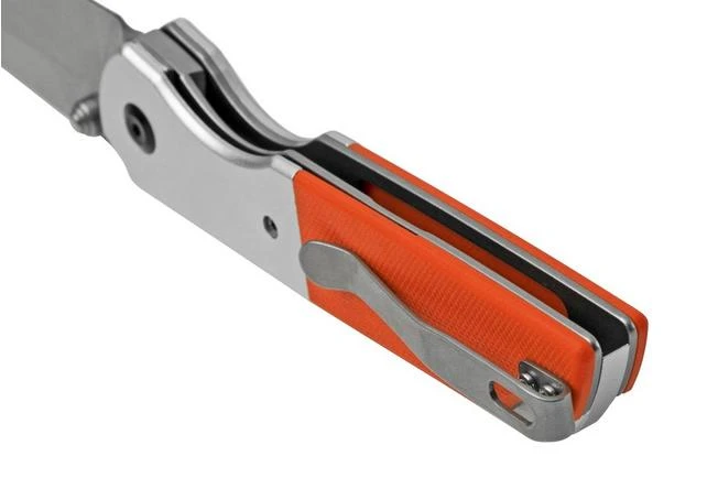 Kansept Warrior T1005T3 Stonewashed Tanto, Orange G10 Pocket Knife, Kim Ning Design 4 Kansept Warrior T1005T3 Stonewashed Tanto, Orange G10 Pocket Knife, Kim Ning Design - Image 4