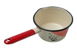 Knivesandtools Enamel Saucepan E-SP14-01, 14 Cm, Enamel Sauce Pan -Knife Sale Shop KT E SP14 01 03 kato