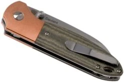 Kizer Deviant V3575A1 Copper, Micarta, M390 Pocket Knife, Chris Conaway Design 12 Kizer Deviant V3575A1 Copper, Micarta, M390 Pocket Knife, Chris Conaway Design -Knife Sale Shop KZV3575A1 04 kizer