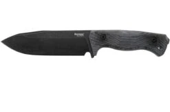 Lionsteel T6 Old Black, Black Canvas Micarta T6B-CVB Fixed Knife