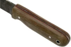 LT Wright Bushcrafter HC, 1075, Matte Green Micarta, Red Liners, Leather Sheath, Bushcraft Knife -Knife Sale Shop LT BHC GM RL LS 05 lt wright