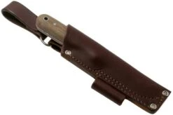 LT Wright Bushcrafter HC, 1075, Matte Green Micarta, Red Liners, Leather Sheath, Bushcraft Knife -Knife Sale Shop LT BHC GM RL LS 06 lt wright