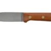 LT Wright Genesis Flat Grind, A2, Matte Natural Micarta, Leather Sheath, Bushcraft Knife