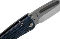 Medford Slim Midi Marauder S35VN Blue Bark Handle, Tumbled Blade Pocket Knife -Knife Sale Shop MF 20 SMM 07 06 medford